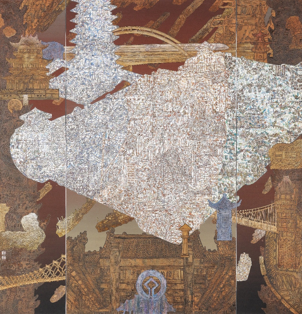 <h2>《运河文化带 世遗展新篇》</h2><p>作者：栾剑</p><p>创作年代：2024年</p><p>规格：230cm×223cm </p><p>品类：色粉画</p>